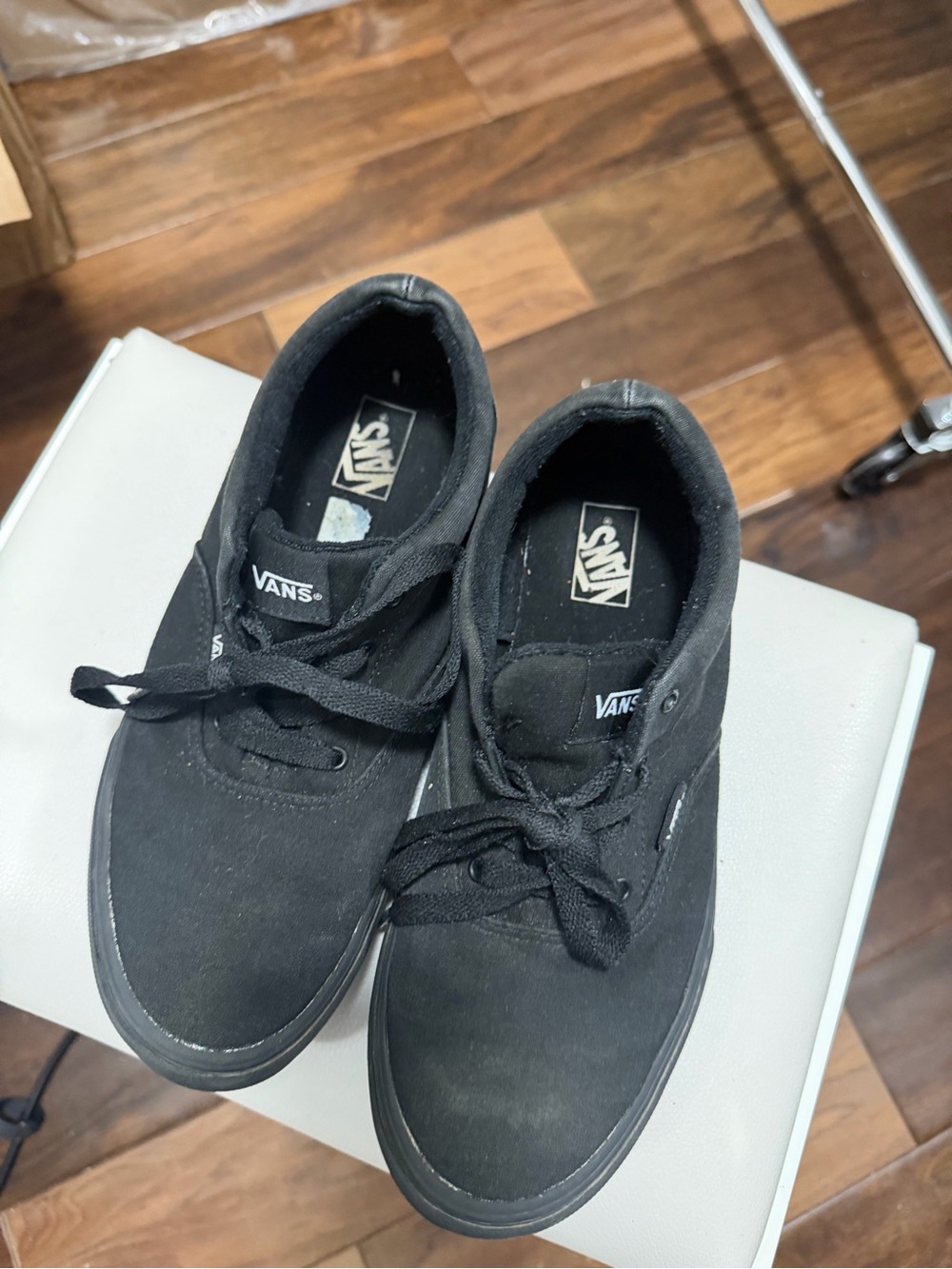 Vans Black Low-Top Canvas Sneakers